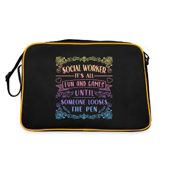 School Social Work Month - Retro Bag - black/gold - Back
