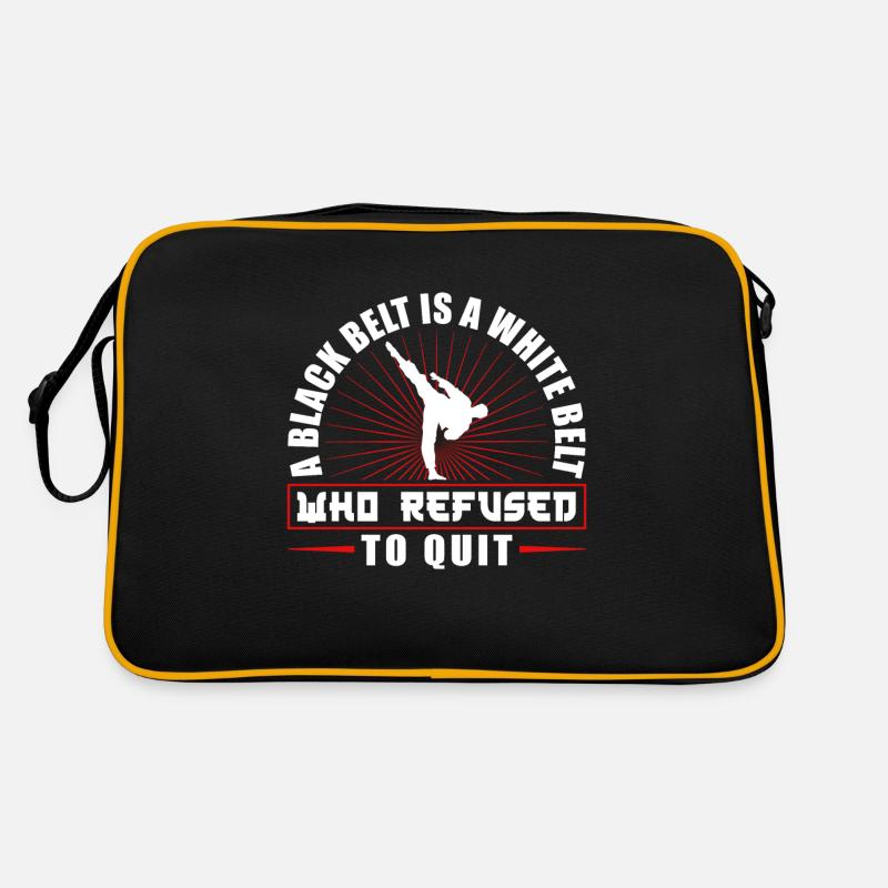 Karate Black Belt Gi Uniform A Retro Tasche