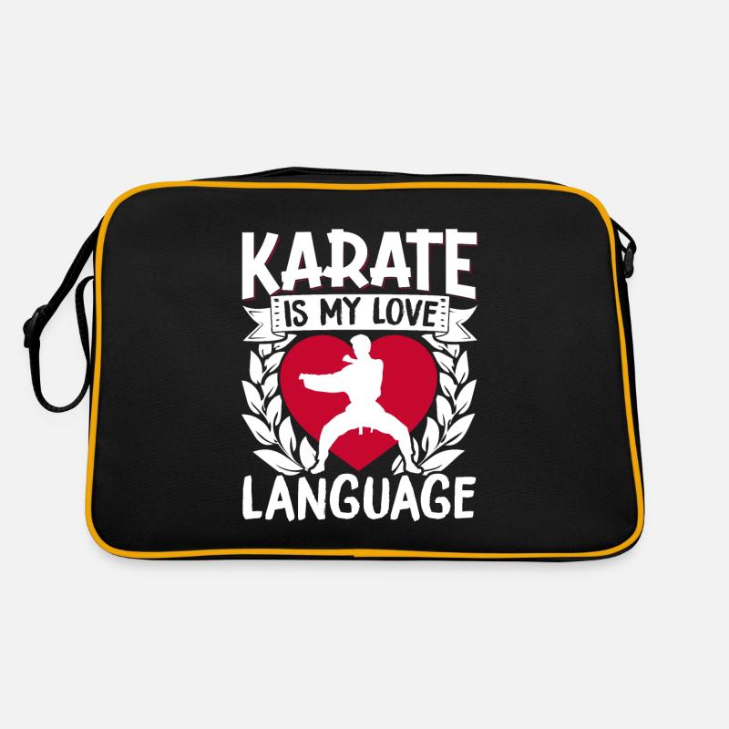 Karate Black Belt Gi Uniform Retro Tasche