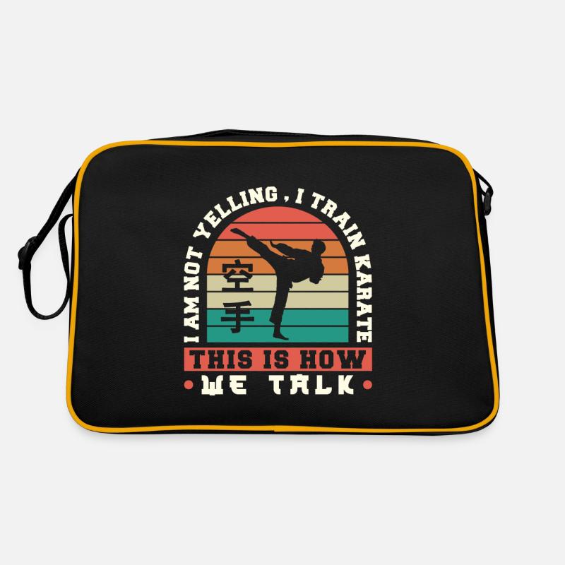 Karate Black Belt Gi Uniform I'M Retro Tasche