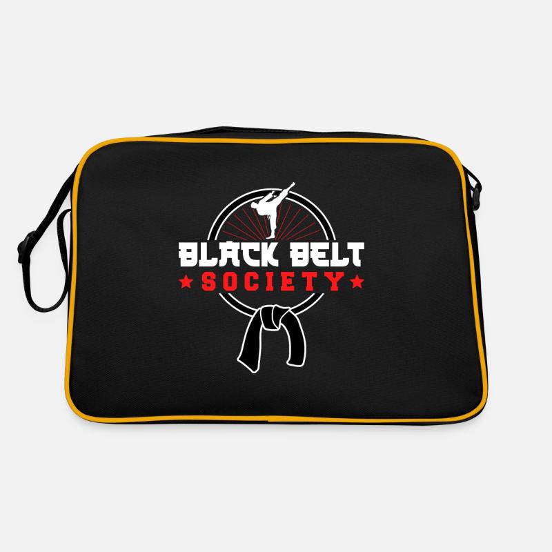 Karate Black Belt Gi Uniform Black Retro Tasche