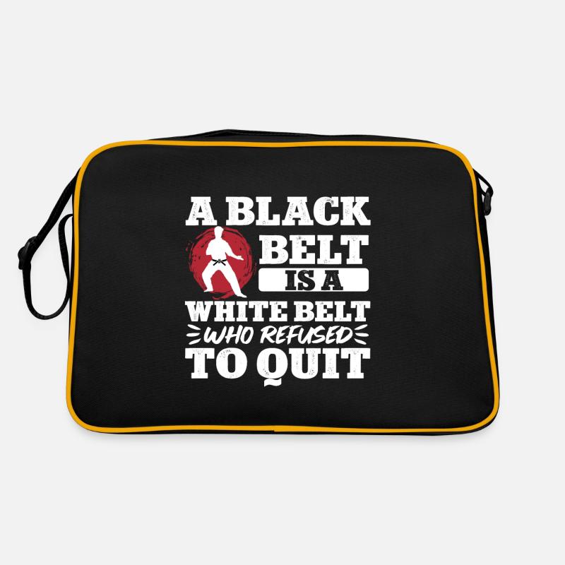 Karate Black Belt Gi Uniform A Retro Tasche