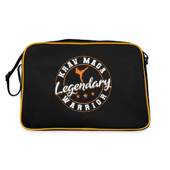 Krav Maga Apparel Israeli Self - Retro Tasche - Schwarz/Gold - Hinten