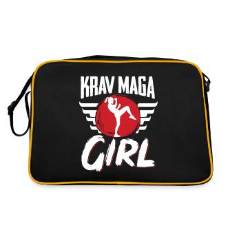 Krav Maga Apparel Israeli Self - Retro Tasche - Schwarz/Gold - Hinten