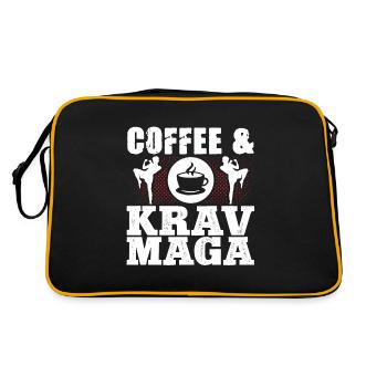 Krav Maga Apparel Israeli Self - Retro Tasche - Schwarz/Gold - Hinten