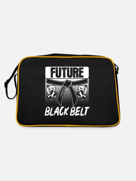 Brazilian Jiu Jitsu MMA Bjj Hugger - Retro Tasche - Schwarz/Gold - Hinten