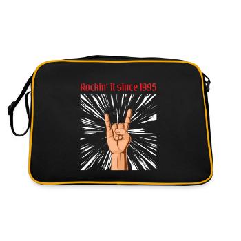 Rockin it since 1995 Heavy Metal Birthday Greeting - Retro Bag - black/gold - Back