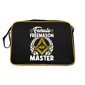 Masonic Freemasonry Fraternal - Retro Tasche - Schwarz/Gold - Hinten