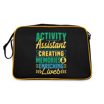 Activity Assistant Appreciation - Retro Tasche - Schwarz/Gold - Hinten