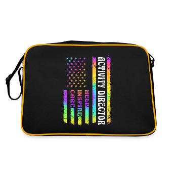 Flag Activity Director Help - Retro Tasche - Schwarz/Gold - Hinten