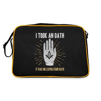Masonic Freemasonry Fraternal - Retro Tasche - Schwarz/Gold - Hinten
