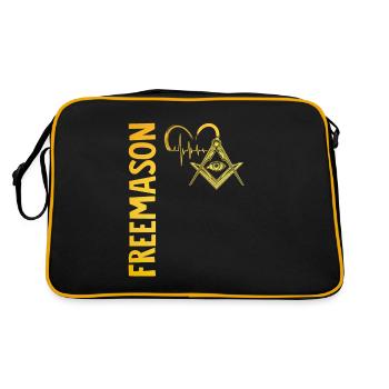 Masonic Freemasonry Fraternal - Retro Tasche - Schwarz/Gold - Hinten