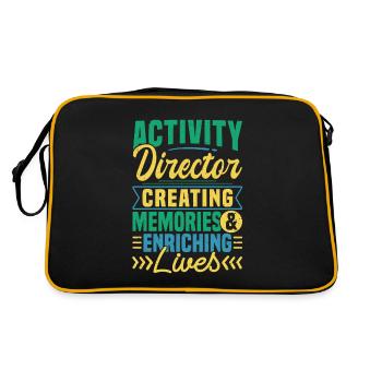 Activity Director Appreciation - Retro Tasche - Schwarz/Gold - Hinten