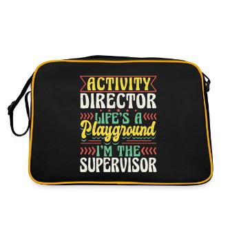 Activity Director Appreciation - Retro Tasche - Schwarz/Gold - Hinten