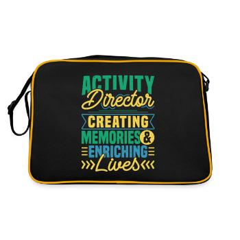 Activity Director Appreciation - Retro Tasche - Schwarz/Gold - Hinten