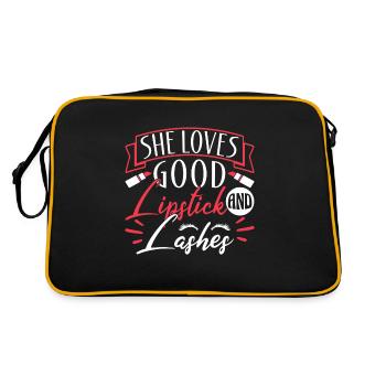 Beautician Make Up Artist She - Retro Tasche - Schwarz/Gold - Hinten