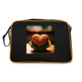 The way to a man's heart is through his stomach - Retro Bag - black/gold - Back