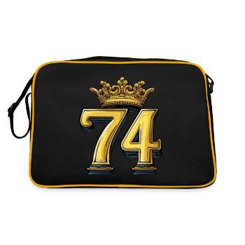 74 Nombre Couronne - Sac Retro - noir/or - Dos