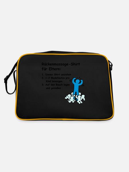 Ainsi les parents reçoivent un massage du dos! - Sac Retro - noir/or - Dos