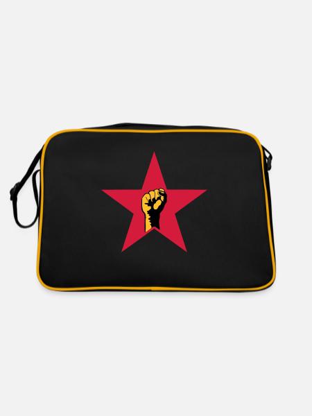 revolution star - Retro Bag - black/gold - Back