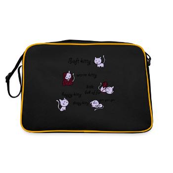 Soft Kitty - Retro Tasche - Schwarz/Gold - Hinten