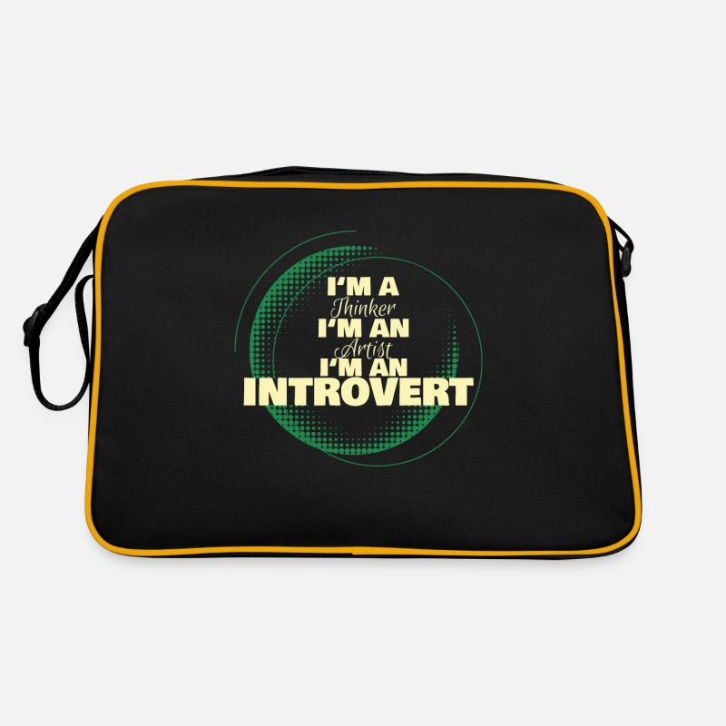 I'm an Introvert, Geschenk, Geschenkidee Retro Tasche