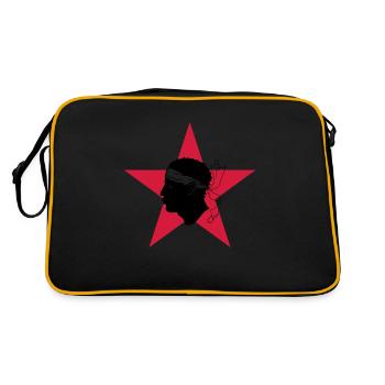 Corse / Corsica / Korsica / Geek / Humour / Bastia - Sac Retro - noir/or - Dos