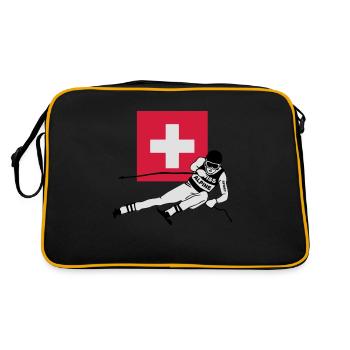 ski - alpine - apres - Schweiz - Retro Bag - black/gold - Back