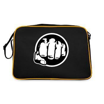 Fist black and white - Retro Bag - black/gold - Back