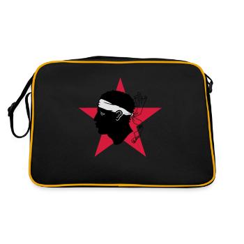 Corse / Corsica / Maure / Corso / Bastia - Sac Retro - noir/or - Dos