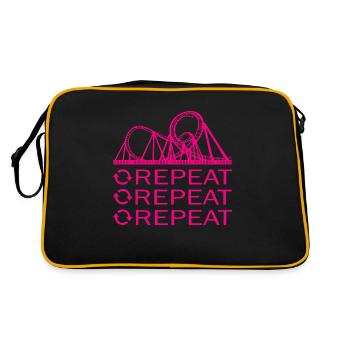Rollercoaster Achterbahn - Retro Tasche - Schwarz/Gold - Hinten