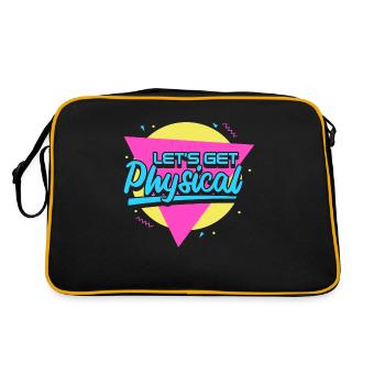 Lets Get Physical - Retro Tasche - Schwarz/Gold - Hinten