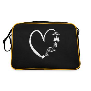 outdoor Berge Camping Wandern - Retro Tasche - Schwarz/Gold - Hinten