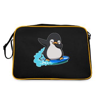 dab dabbing pingouin surf king pingouin anniversaire - Sac Retro - noir/or - Dos