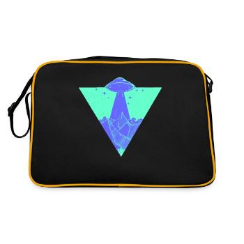 UFO Earth Planet - Retro Bag - black/gold - Back