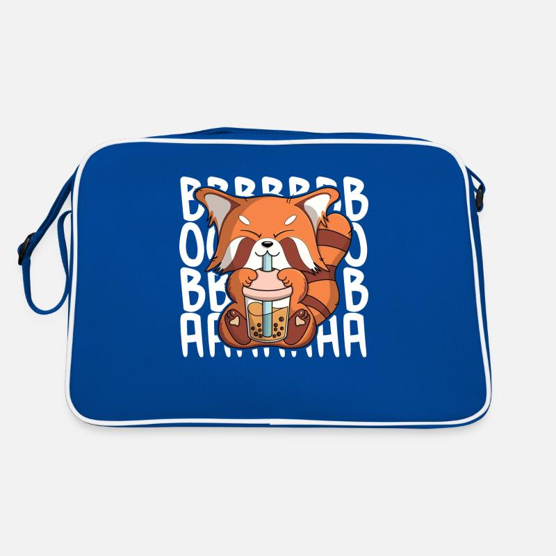 Drôle de boba panda roux kawaii bubble tea Sac Retro
