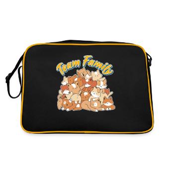team family cat work colleague mother - Retro Bag - black/gold - Back