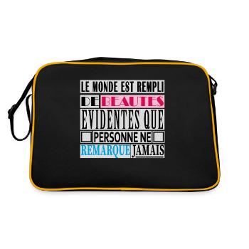 BEAUTES-Citation sur les beautés - Sac Retro - noir/or - Dos