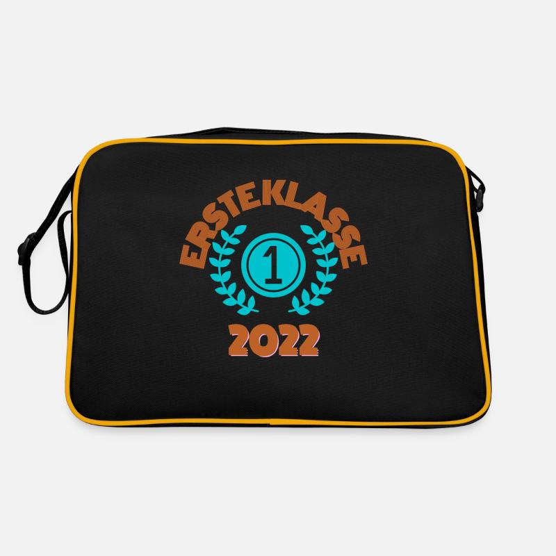 Erste klasse Schulkinder Schulbeginn Einschulung Retro Tasche