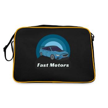 Fast Motors - Retro Bag - black/gold - Back