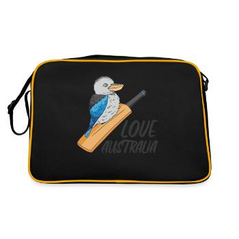 Kookaburra Jägerlieste Australie Raquette de cricket - Sac Retro - noir/or - Dos