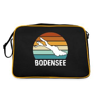 Bodensee - Retro Tasche - Schwarz/Gold - Hinten