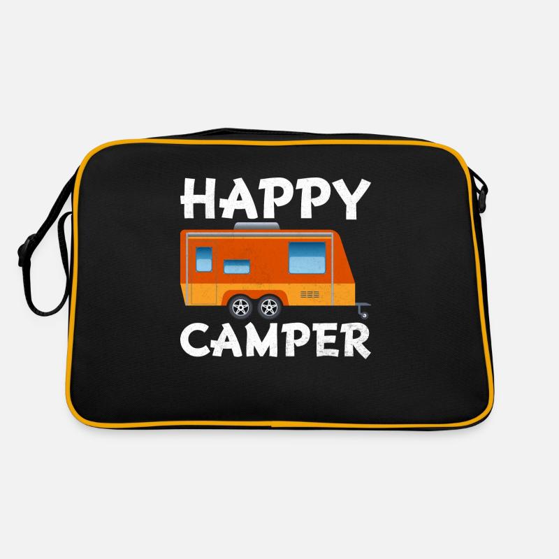 Happy Camper - Sac Retro - noir/or