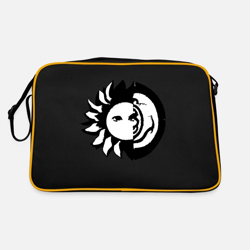 Sonne Mond Mosaik Astrologie Symbol Vektor 08 Retro Tasche
