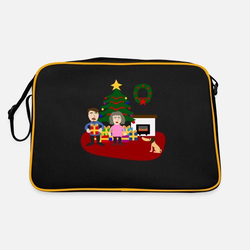 A gift for Christmas - Retro Bag - black/gold