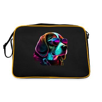Beagle Chiens Beagles - Sac Retro - noir/or - Dos