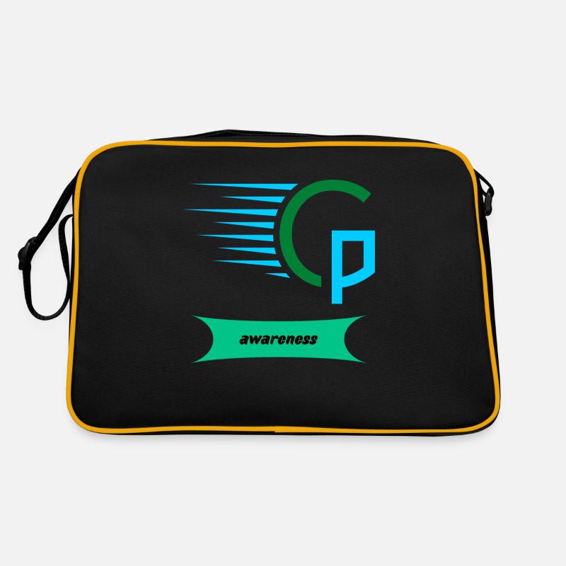 Cp awareness - Retro Bag - black/gold