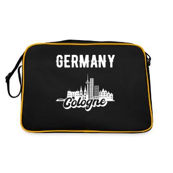 Cologne Allemagne Skyline Cadeau - Sac Retro - noir/or - Dos