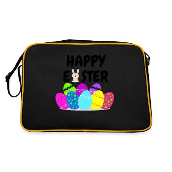 Happy Easter - Retro Bag - black/gold - Back