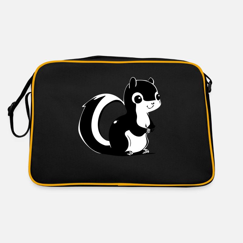 Écureuil - Sac Retro - noir/or